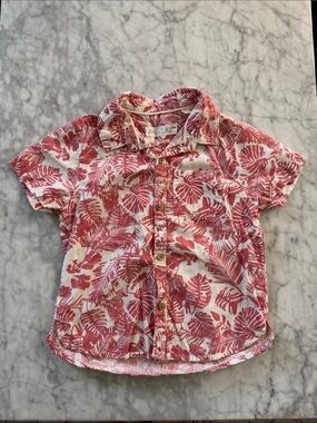 Zara tropical Hawaiian baby kids toddler Short Sleeve Button-Up Shirt 3-4T
